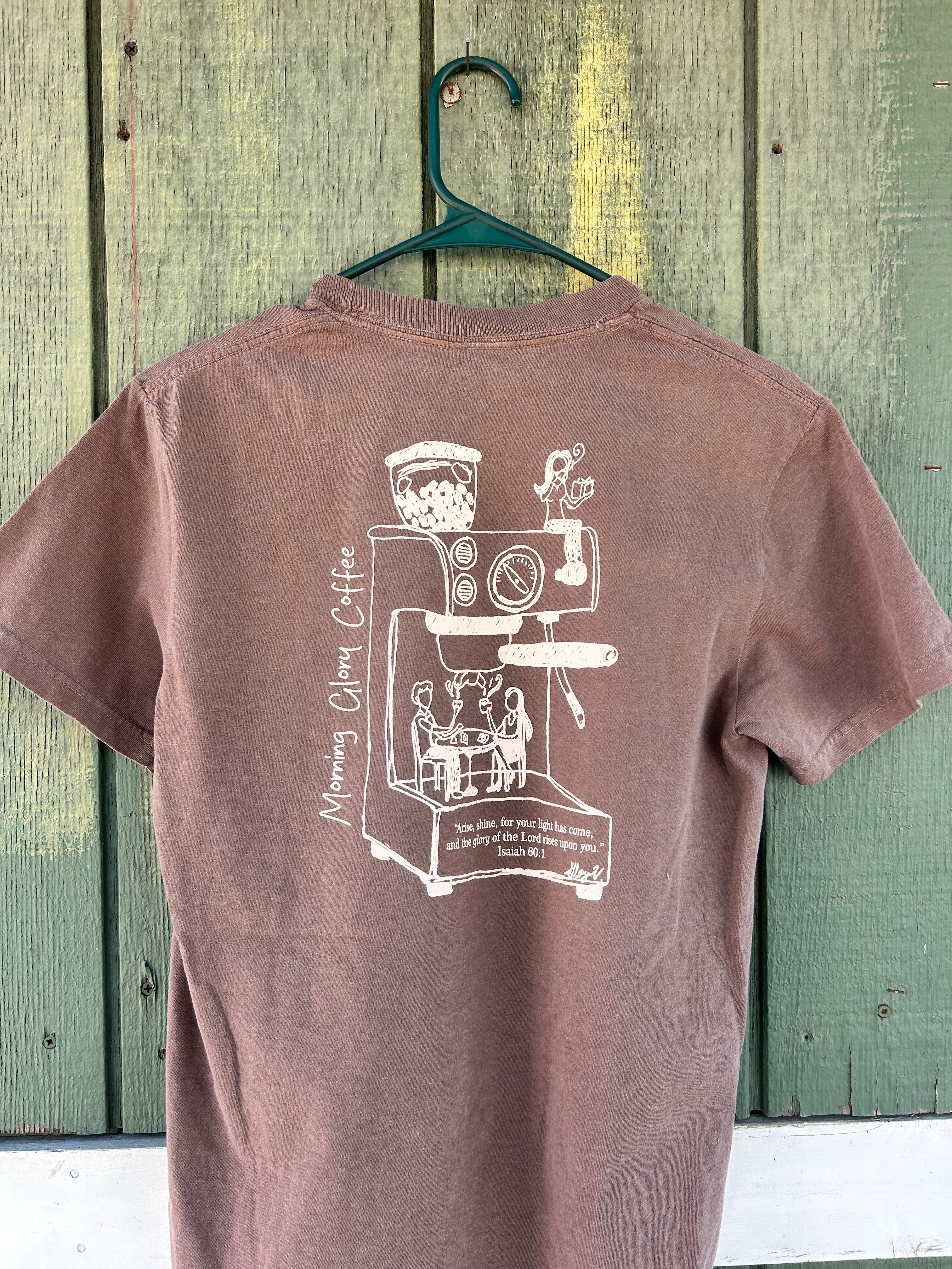 Glory’s Espresso Artwork Washed Brown Tee
