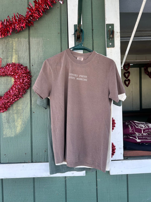 Glory’s Espresso Artwork Washed Brown Tee
