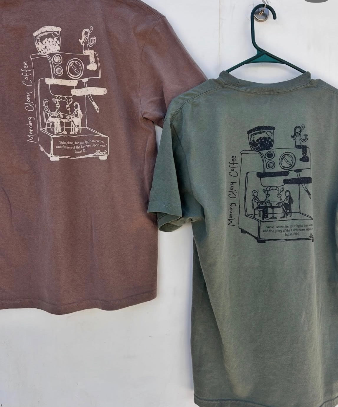 Glory’s Espresso Artwork Washed Brown Tee