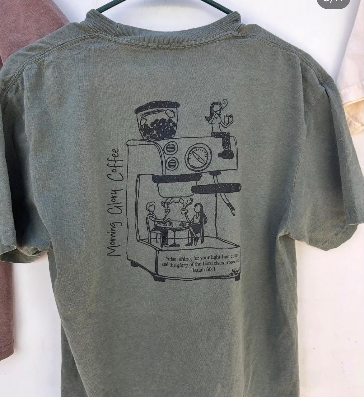 Glory’s Espresso Artwork Washed Brown Tee
