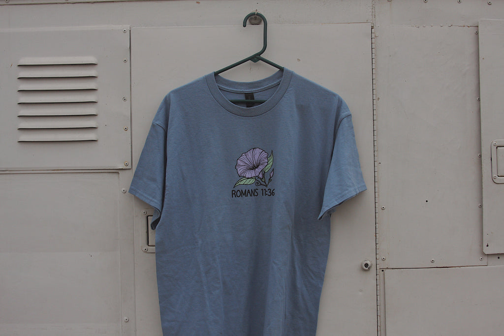 Morning Glory Romans 11:36 Tee